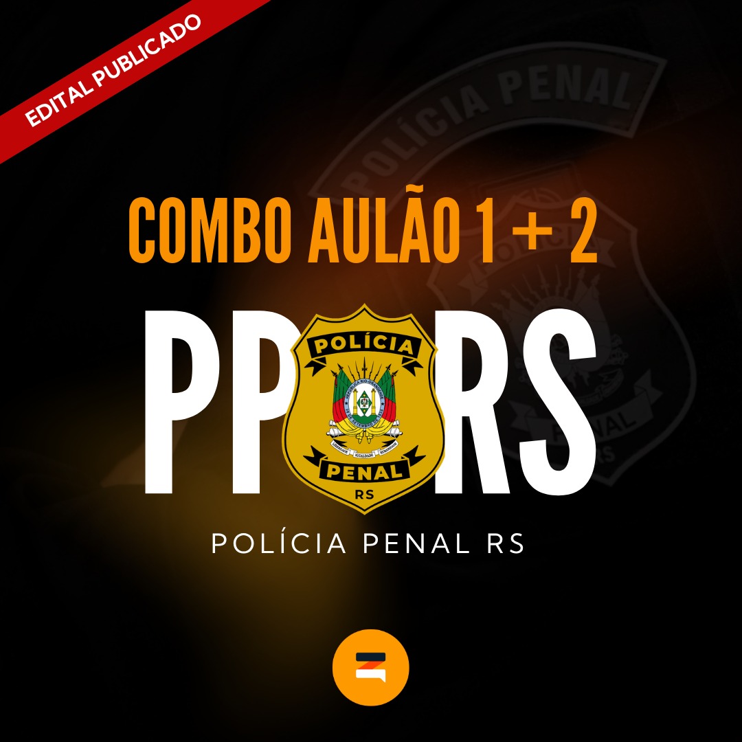 Combo Aulão de Revisão - Português Polícia Penal - Parte 1 e 2