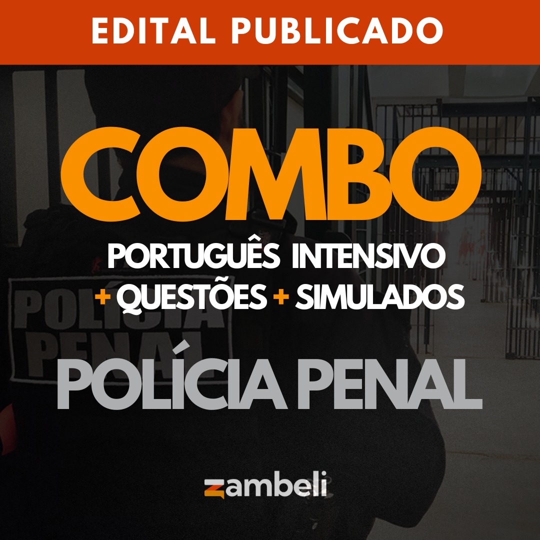 Combo Polícia Penal RS | Português Intensivo + Questões + Simulados