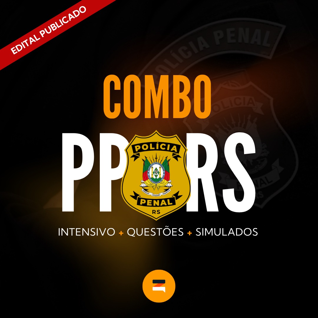 Combo Polícia Penal RS | Português Intensivo + Questões + Simulados
